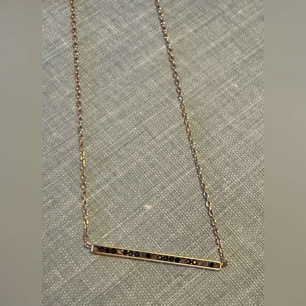 Michael Kors Gold and Black Bar Necklace